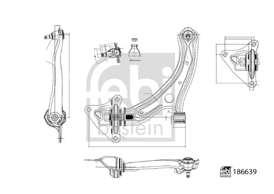 Control/Trailing Arm, wheel suspension